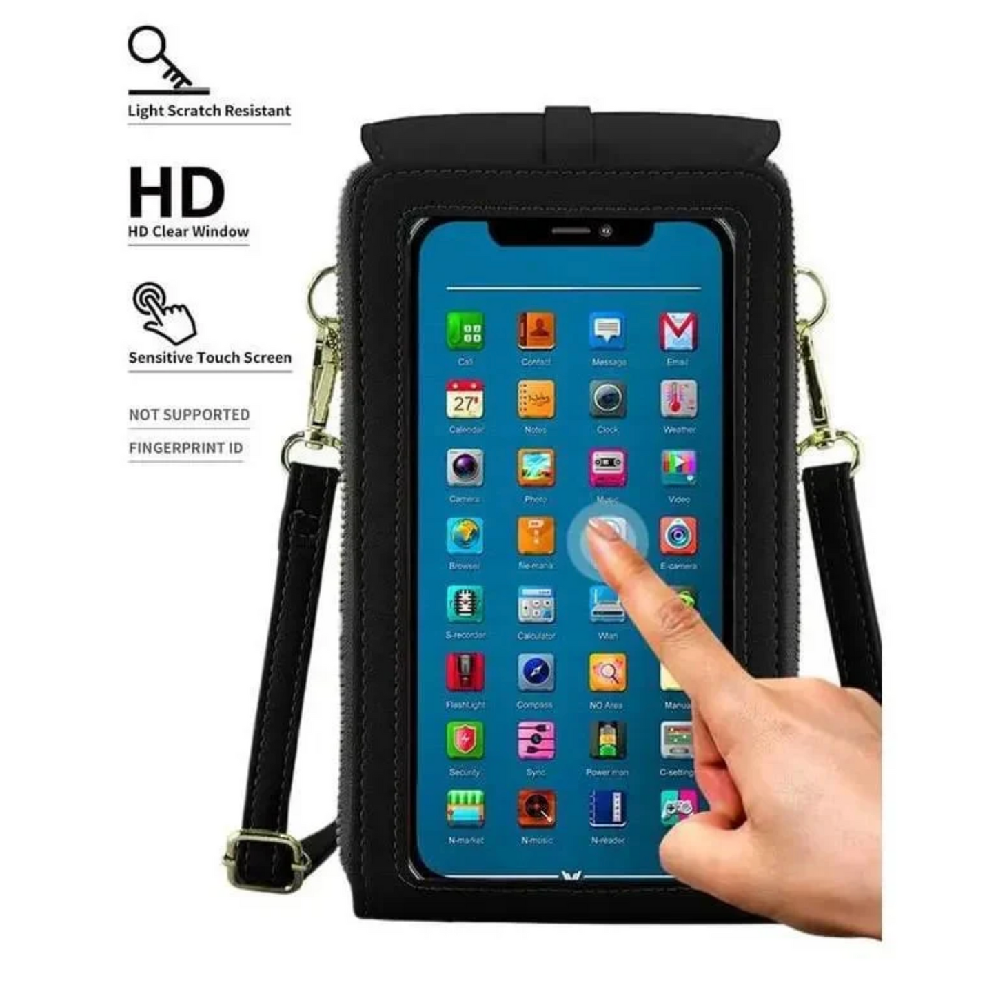 Simple And Elegant Women's Touchscreen Crossbody Phone Wallet