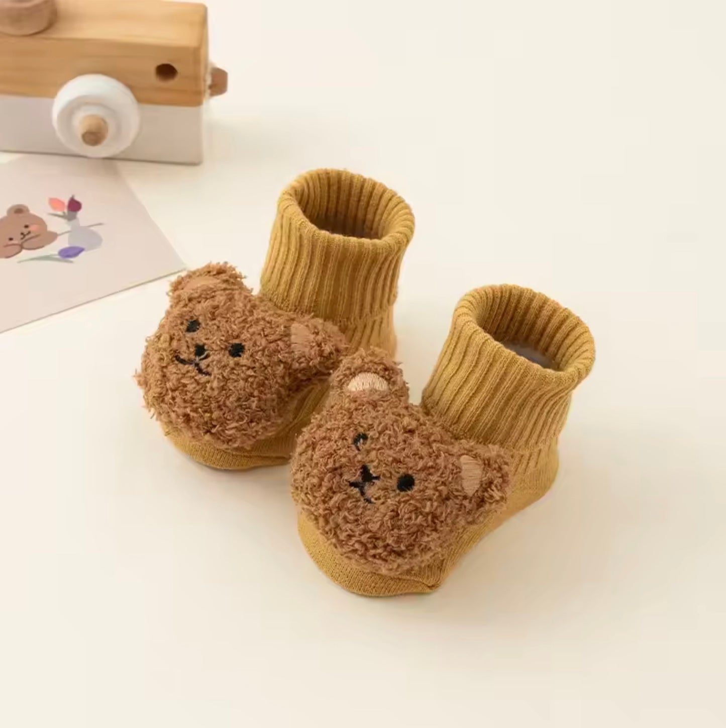 SnuggleBear Anti-Slip Baby Socks ๐ป๐งธ