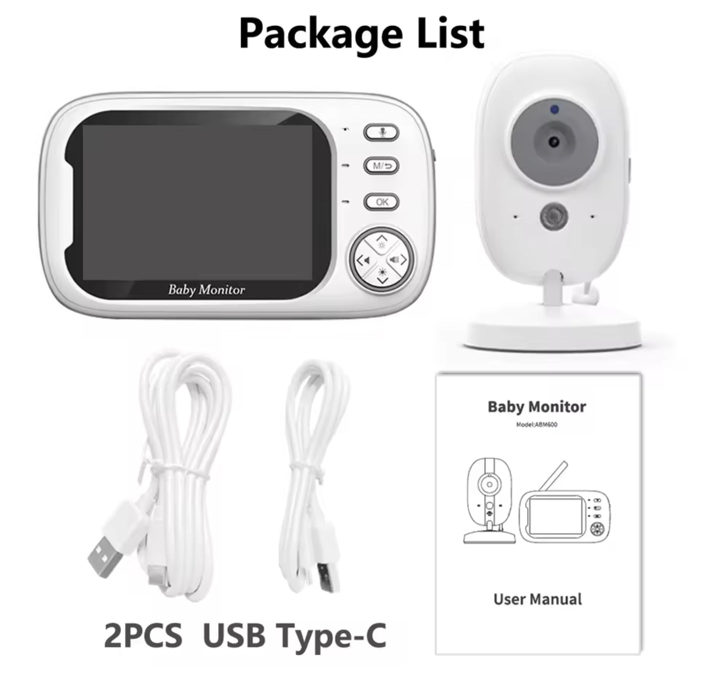 Cdycam New 3.5 inch Wireless Video Baby Monitor