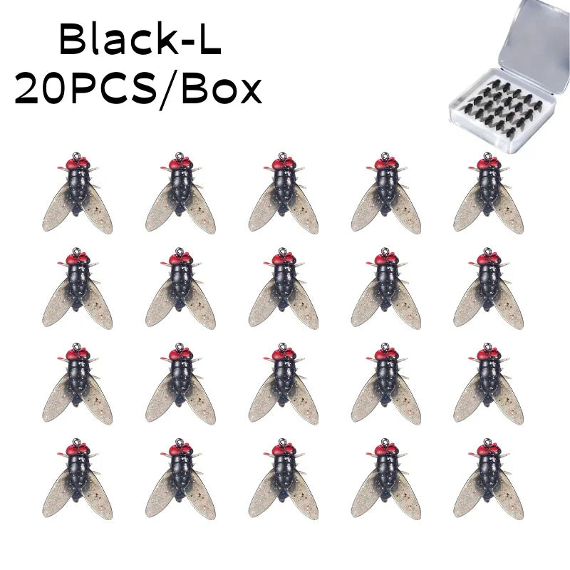 20 FlyLure™ Hooks – Realistic Flies for Big Catches!