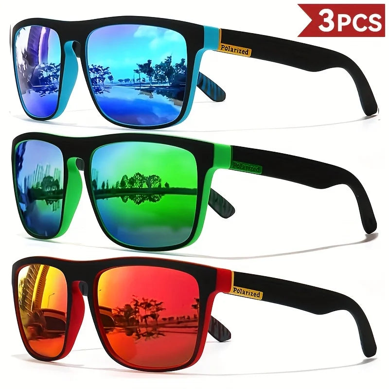 RetroLux™ Polarized Square Sunglasses – UV400 Designer Eyewear for Men & Women | Driving & Fishing