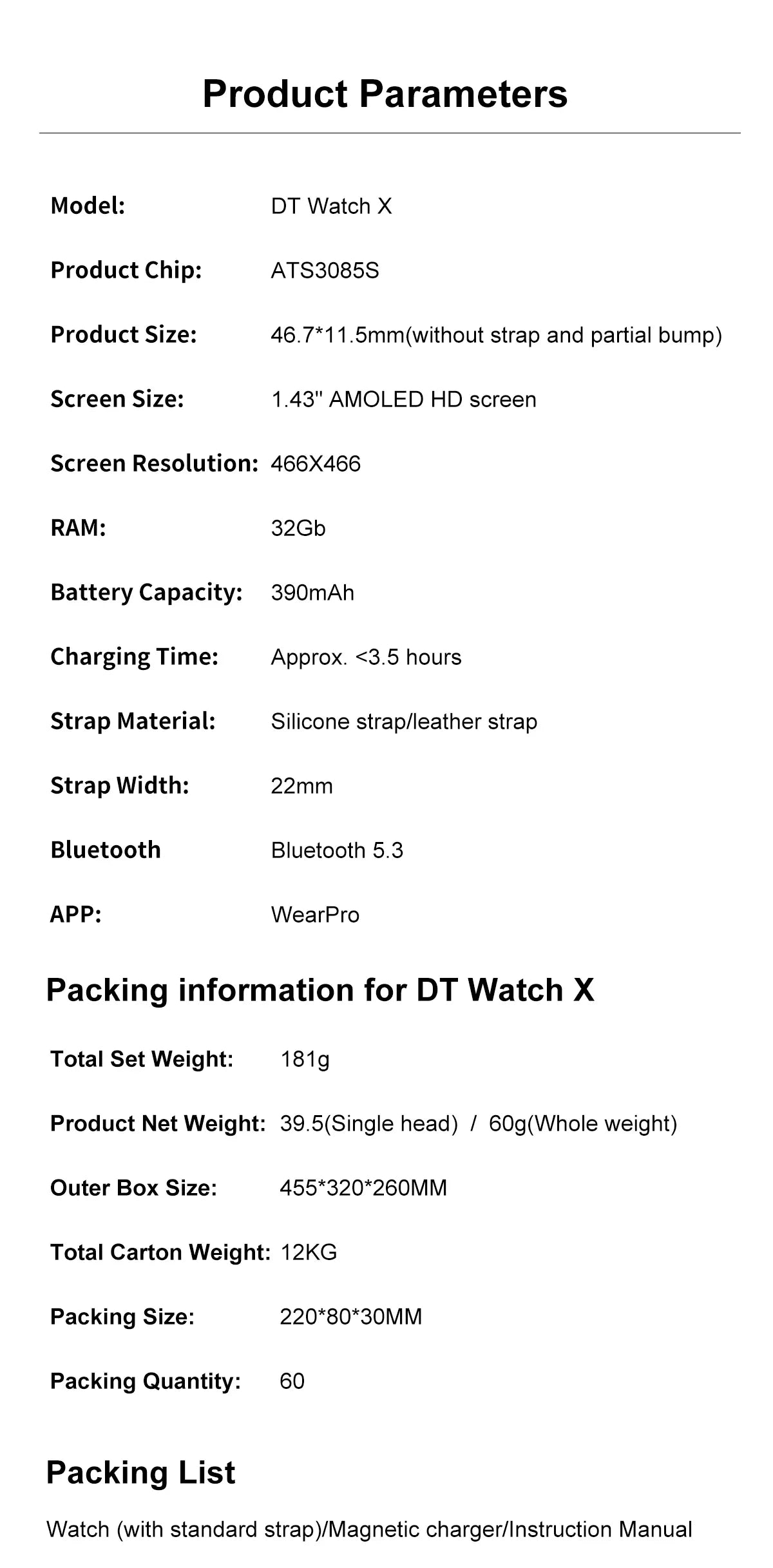 2025 New OPPO Watch X Smartwatch | 4G, Music & Video, Bluetooth Calls, IP68 Waterproof, AMOLED Display, TWS Earphones Compatible