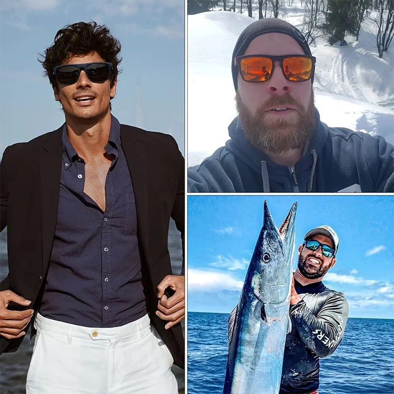 RetroLux™ Polarized Square Sunglasses – UV400 Designer Eyewear for Men & Women | Driving & Fishing