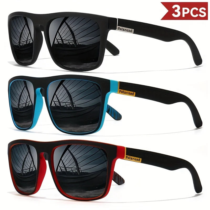 RetroLux™ Polarized Square Sunglasses – UV400 Designer Eyewear for Men & Women | Driving & Fishing