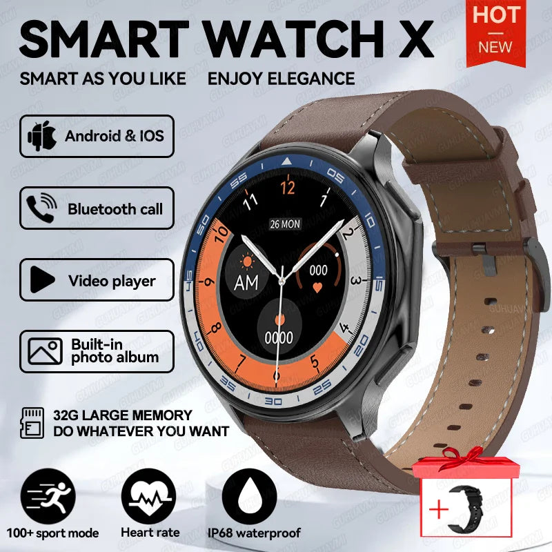 2025 New OPPO Watch X Smartwatch | 4G, Music & Video, Bluetooth Calls, IP68 Waterproof, AMOLED Display, TWS Earphones Compatible