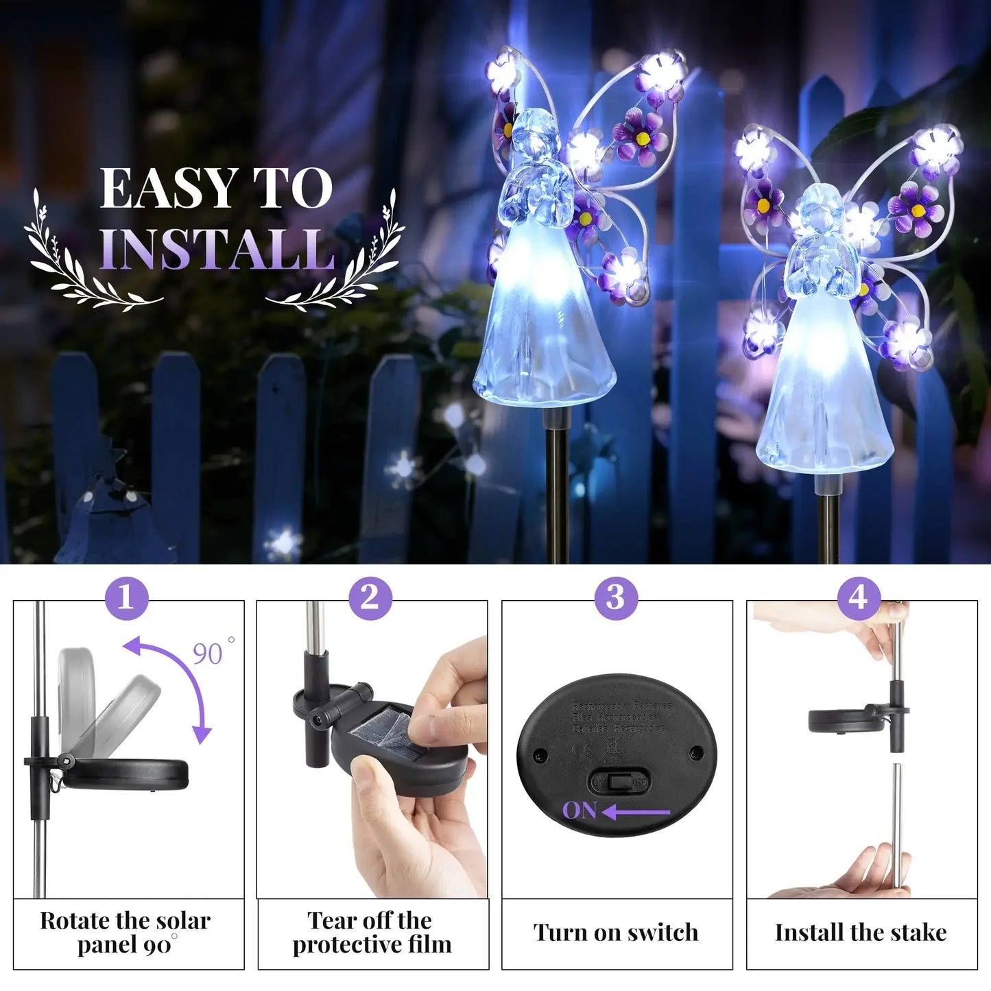 Heavenly Glow Solar Angels β Weatherproof & Worry-Free!