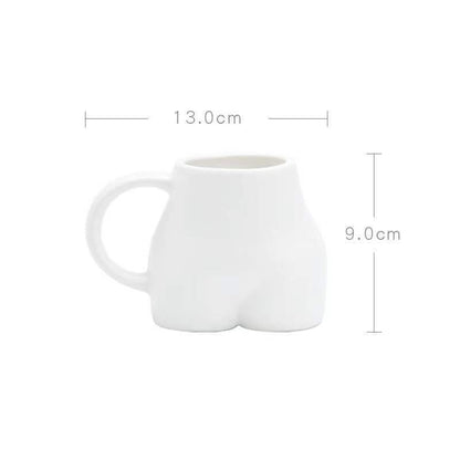 🍑 Funniest match with your Turtle Coaster | Ceramic Funny Butt Mug 350ml – Novelty Coffee & Tea Cup Gift