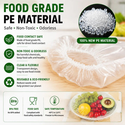 🔥 50PCS Disposable Stretch Food Covers for Bowls & Plates 🔥