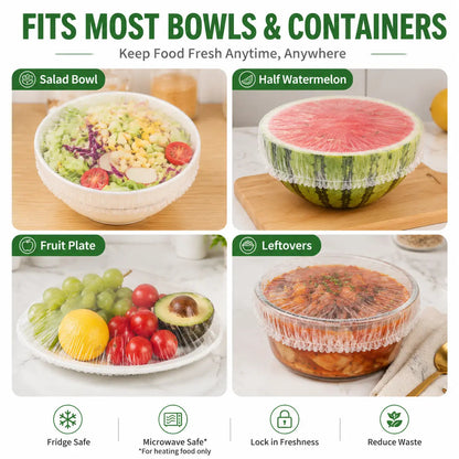 🔥 50PCS Disposable Stretch Food Covers for Bowls & Plates 🔥