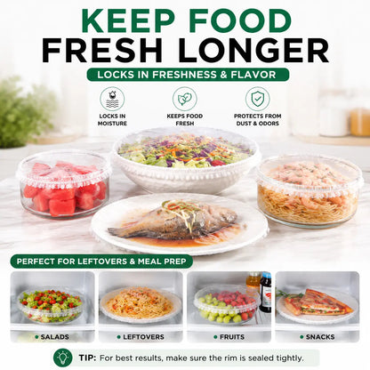 🔥 50PCS Disposable Stretch Food Covers for Bowls & Plates 🔥
