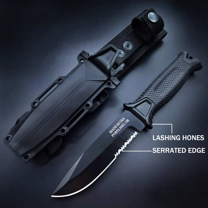 Durable Blade Ops Knife: Full | Toothed Multi-Purpose Knife