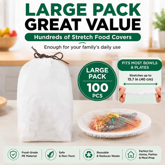 🔥 100PCS Disposable Stretch Food Covers for Bowls & Plates 🔥