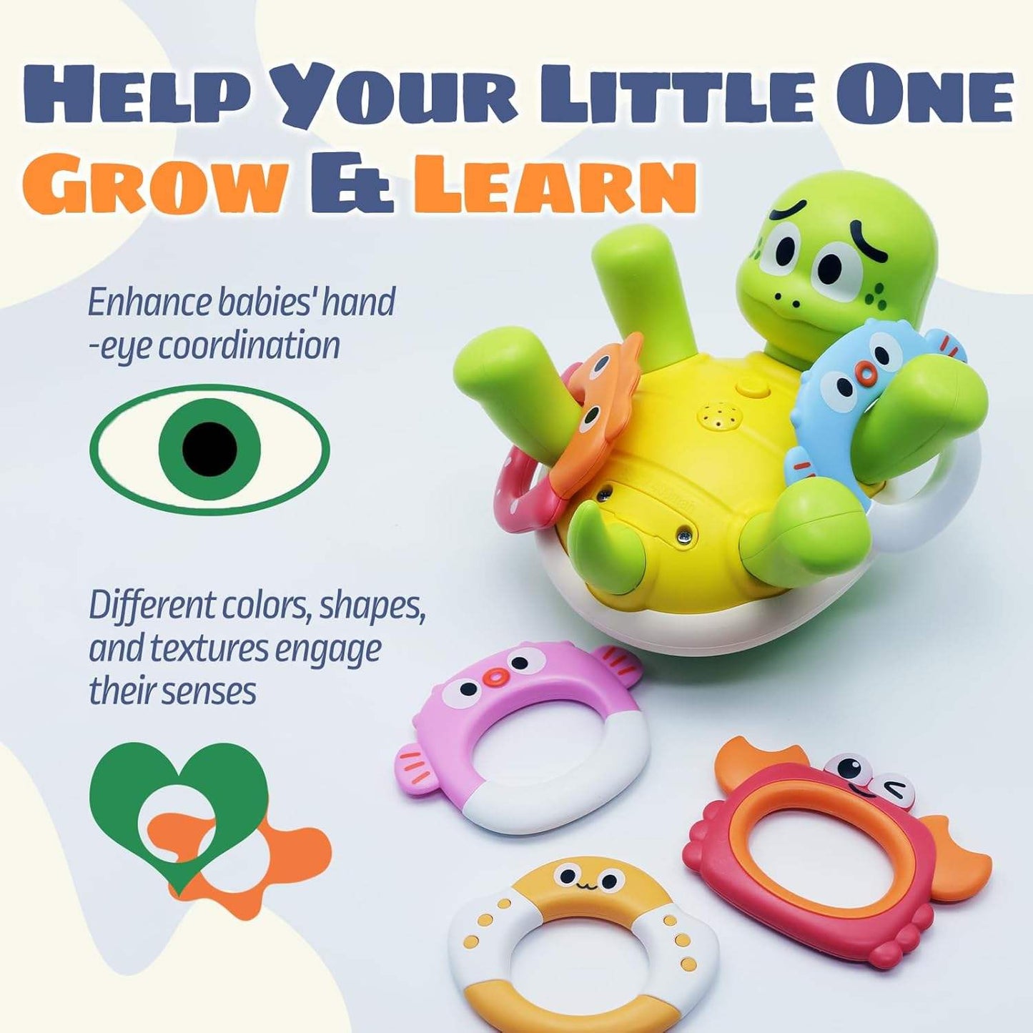 AquaSpin™ Swimming Turtle Bath Toy – Rechargeable Rotating Spray Baby Bath Toy, Cute Sensory Water Toy for Toddlers & Kids