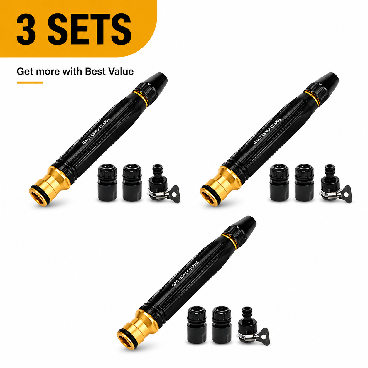 Heavy Duty Adjustable Twist Hose Nozzle Jet Sweeper Nozzle