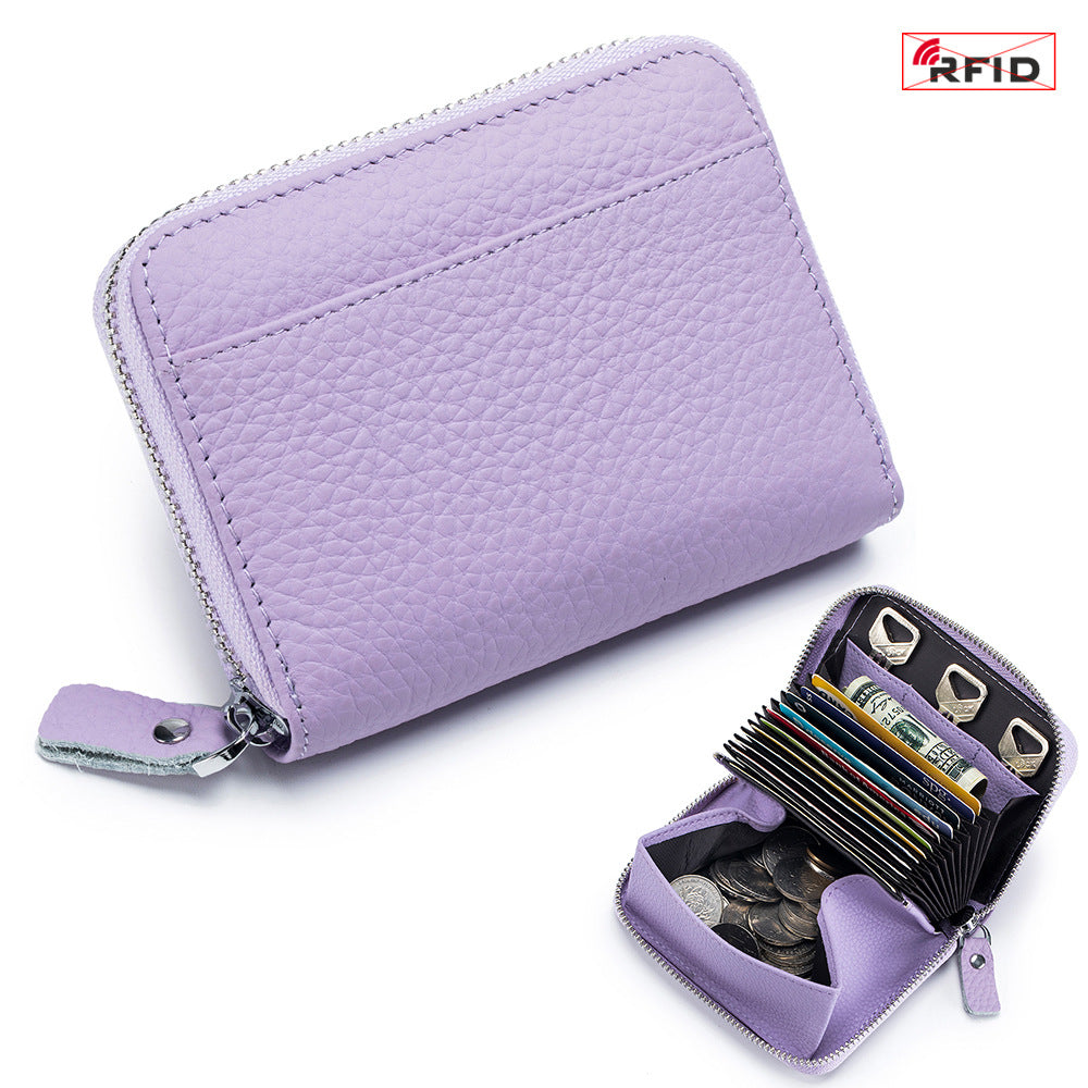 RFID Leather Wallet - Ladies Card Holder