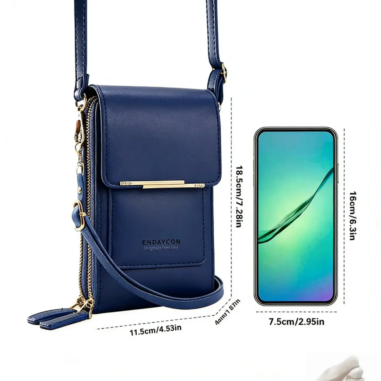 Simple And Elegant Women's Touchscreen Crossbody Phone Wallet