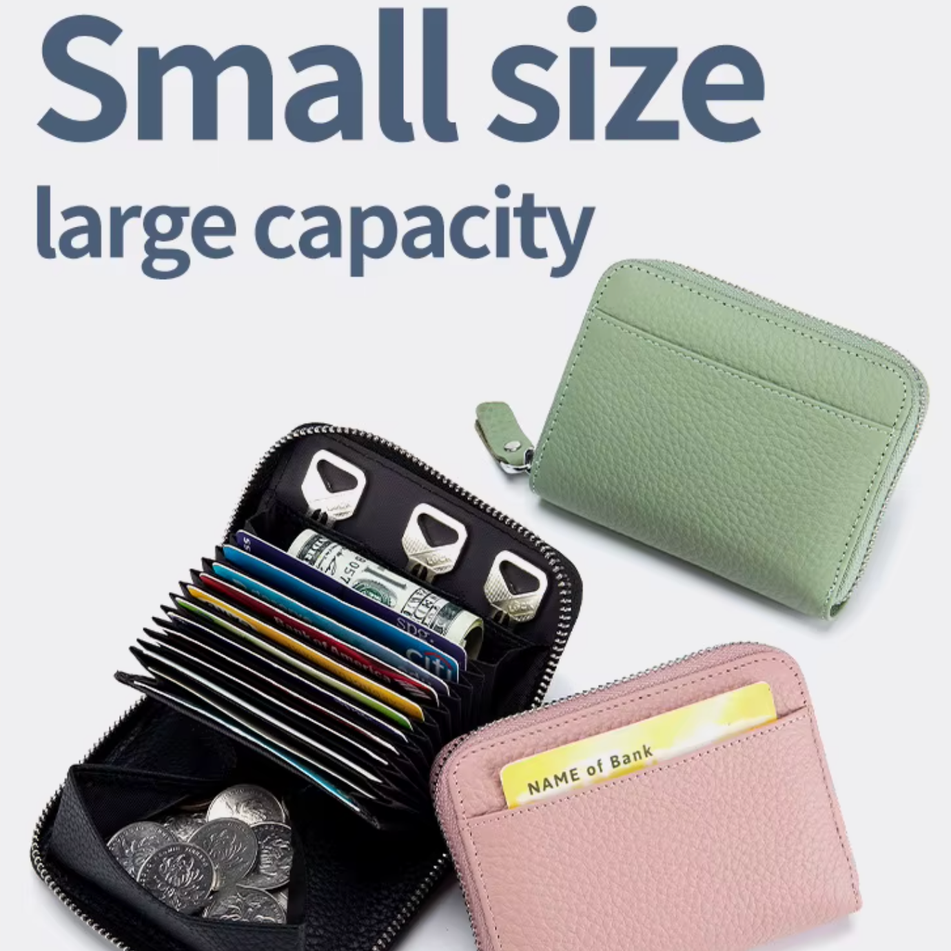 RFID Leather Wallet - Ladies Card Holder