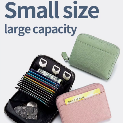 RFID Leather Wallet - Ladies Card Holder