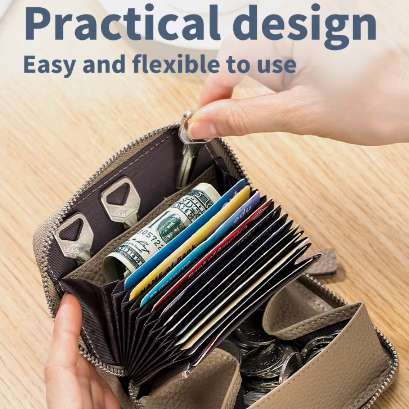 RFID Leather Wallet - Ladies Card Holder