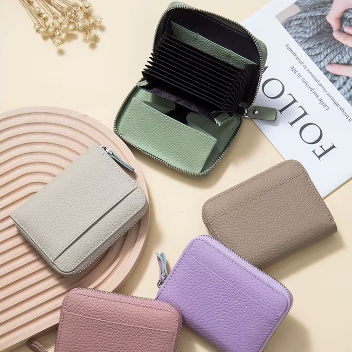 RFID Leather Wallet - Ladies Card Holder