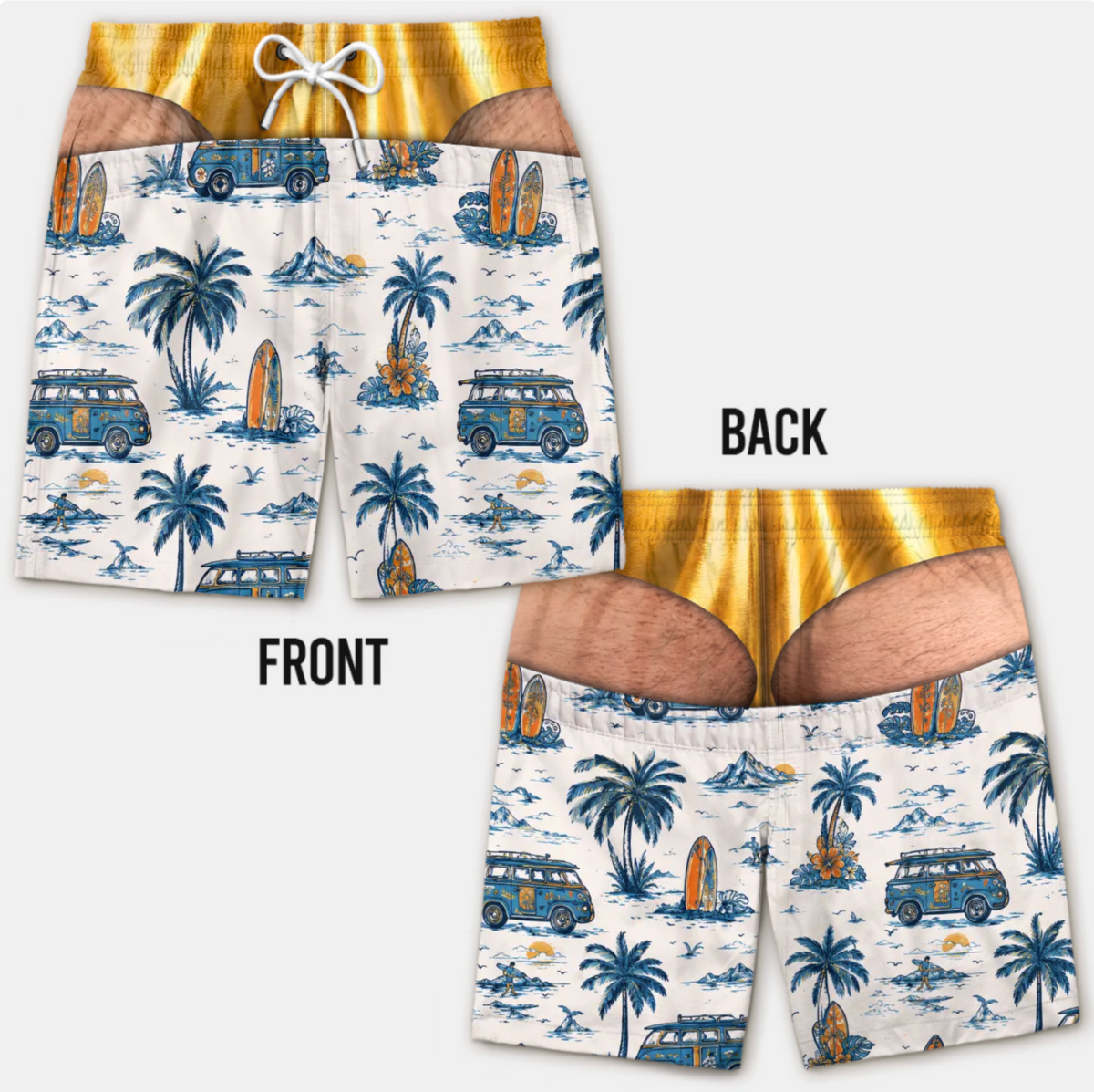 Funny Patriotic Men Swim Trunks
