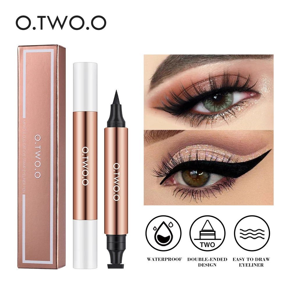 O.TWO.O™ Double-Ended Waterproof Eyeliner Stamp: Effortless Precision for Stunning Eyes