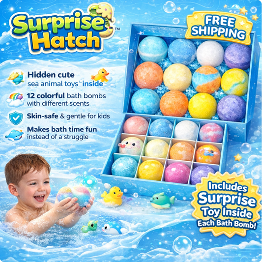 SurpriseHatch™ Surprise Bath Bombs WITH TOYS for KIDS