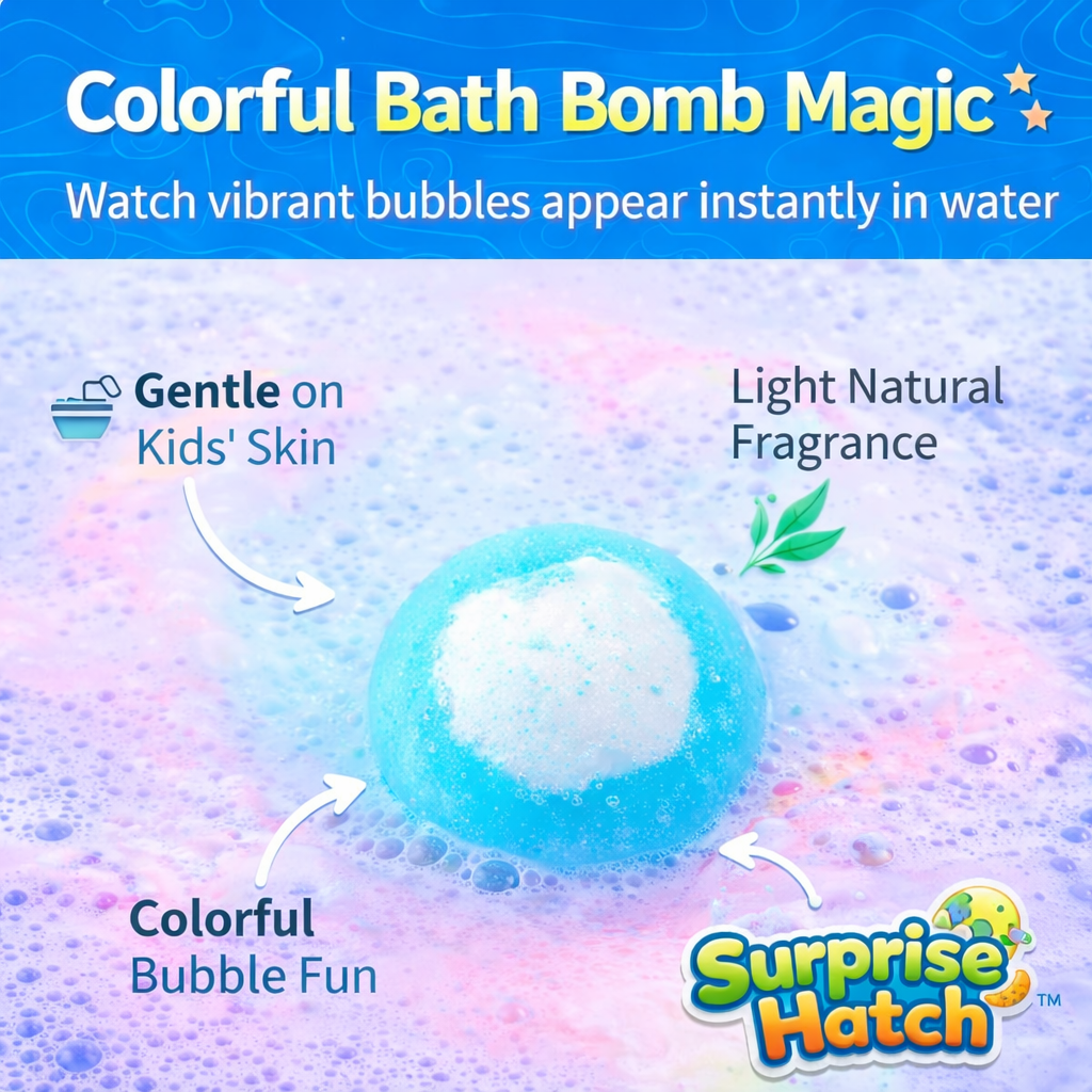 SurpriseHatch™ Surprise Bath Bombs WITH TOYS for KIDS