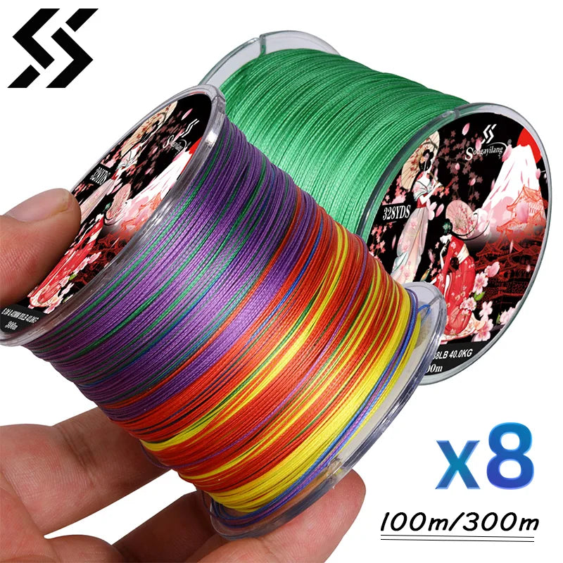 8 x Braided Fishing Line – 150M Japanese PE Multifilament for Carp & More