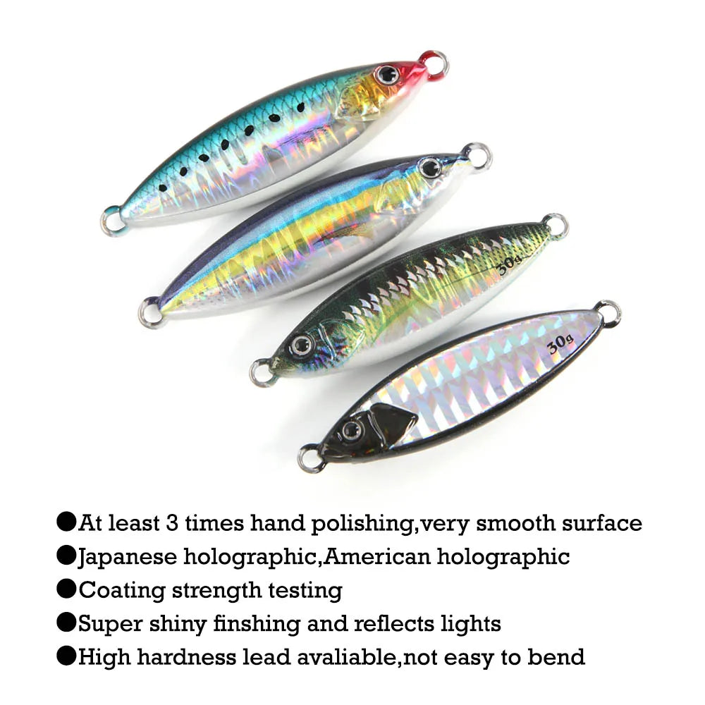 FSTK GlowCast™ Slow Pitch Jig Luminous Tuna & Sea Bass Lure with Assist Hook | Saltwater Inshore Bait