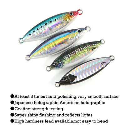 FSTK GlowCast™ Slow Pitch Jig Luminous Tuna & Sea Bass Lure with Assist Hook | Saltwater Inshore Bait