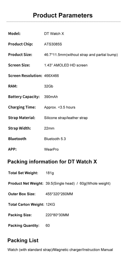 2025 New OPPO Watch X Smartwatch | 4G, Music &amp; Video, Bluetooth Calls, IP68 Waterproof, AMOLED Display, TWS Earphones Compatible