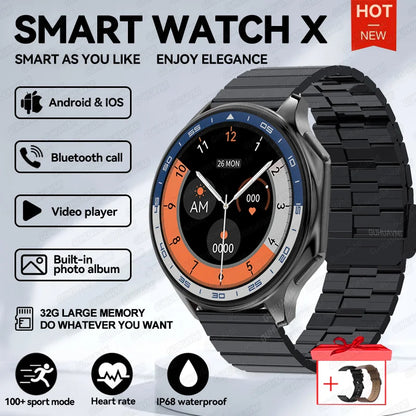 2025 New OPPO Watch X Smartwatch | 4G, Music &amp; Video, Bluetooth Calls, IP68 Waterproof, AMOLED Display, TWS Earphones Compatible