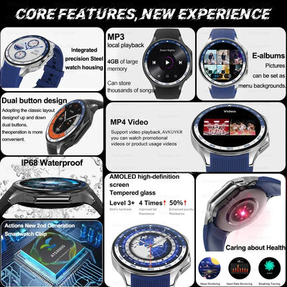 2025 New OPPO Watch X Smartwatch | 4G, Music &amp; Video, Bluetooth Calls, IP68 Waterproof, AMOLED Display, TWS Earphones Compatible