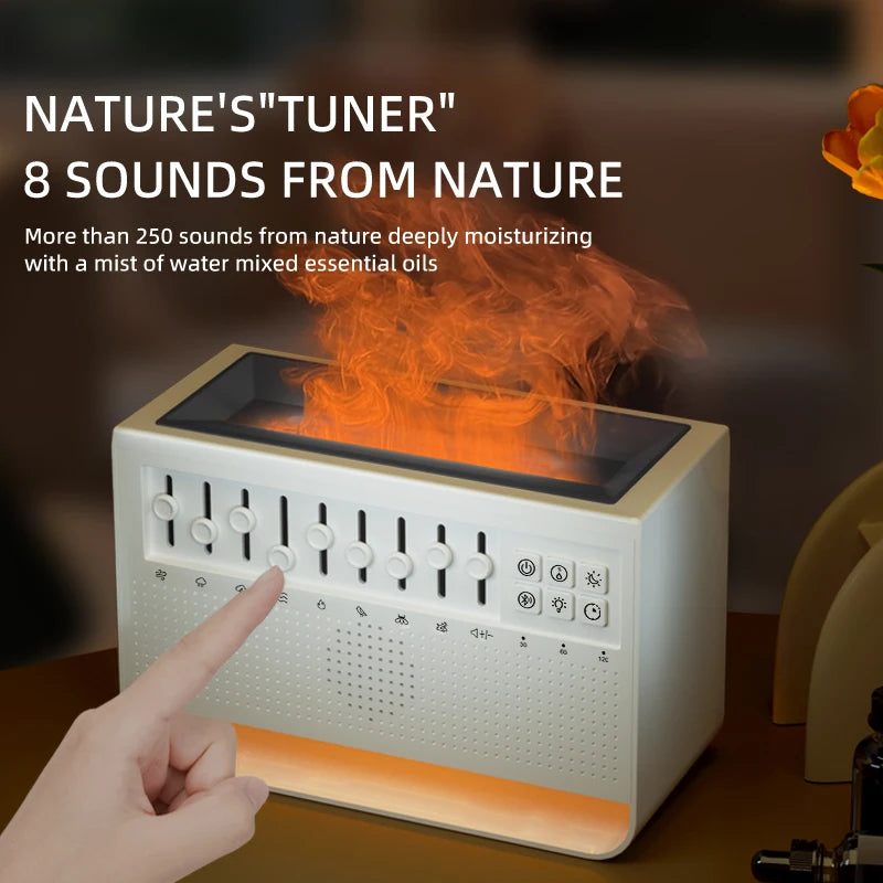 BetterLife™ 5-in-1 Flame Diffuser, Humidifier, White Noise & Bluetooth Speaker