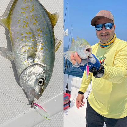 FSTK GlowCast™ Slow Pitch Jig Luminous Tuna & Sea Bass Lure with Assist Hook | Saltwater Inshore Bait