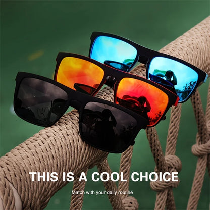 RetroLux™ Polarized Square Sunglasses – UV400 Designer Eyewear for Men & Women | Driving & Fishing